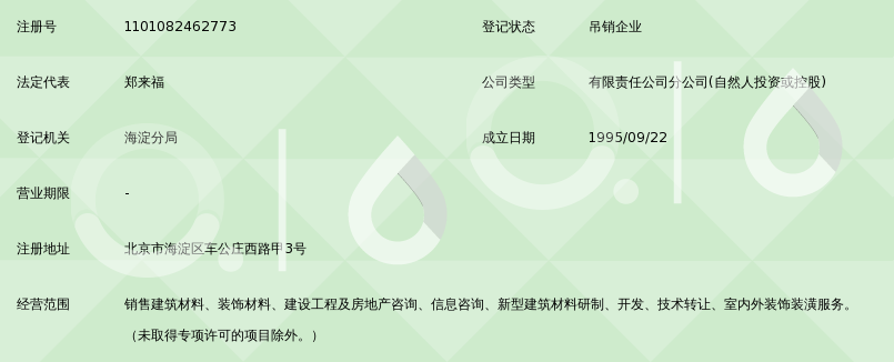 北京温德建设咨询有限责任公司建筑装饰材料销售分公司