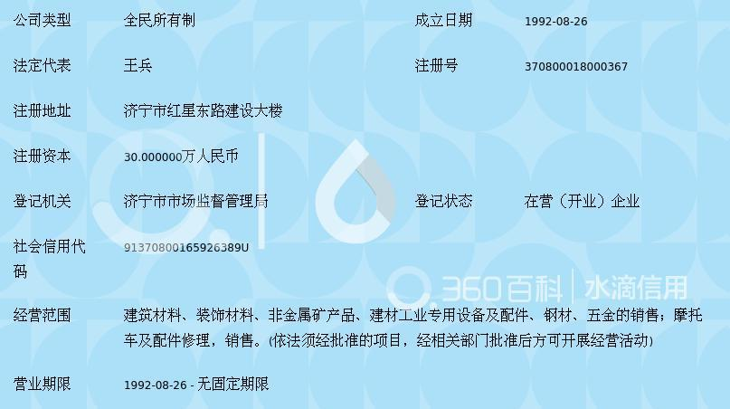 济宁市建筑材料工业供销公司